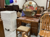 ANTIQUE VANITY WITH BENCH - 2