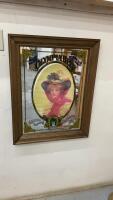 &ldquo;OLYMPIA BEER&rdquo; MIRRORED PICTURE W/ DESIGNS