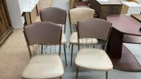 (4) RETRO VINYL COVERED CHAIRS
