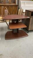 VINYL COVERED TV STAND W/ 2 PLATFORMS