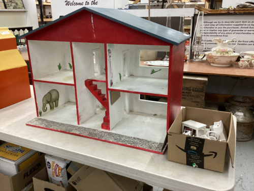 HOMEMADE WOODEN DOLL HOUSE