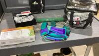 BAG W/HAND WEIGHTS, MINI MASSAGER, HEAT PACK , FLEX BAR
