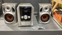 BOX W/PANASONIC STEREO + SPEAKERS