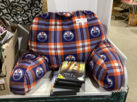 EDMONTON OILERS CUSHION, BOOKS,DVD’S