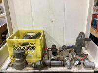 SHOP CRATE OF PLUMBING W/ MIXED FITTINGS & PARTS