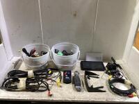 (2) PAILS OF ELETRICAL WIRES & GPS NAVIGATION AWESAFE