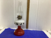 RED AND WHITE SCOTTIE DOG LAMP, CAN NOT READ MARKINGS