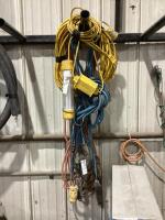 (3) EXTENSION CORDS & WORK LIGHT CORD