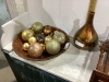 PENDULUM CLOCK,GOLD VASE + GOLD BALLS IN DISH - 2