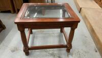 GLASS TOP END TABLE