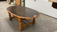OVAL WOODEN COFFEE TABLE