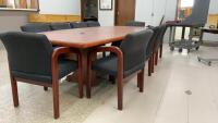 BOARDROOM TABLE W/ (10) CHAIRS