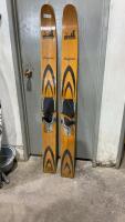 1 PAIR OF WOODEN SEA GLIDER SKIS