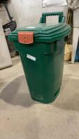 GREEN SHOP BIN ON WHEELS