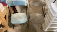 (2) METAL FOLDING SHOP CHAIRS