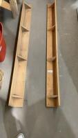 (2) WOODEN SHELVES