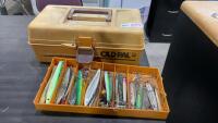 OLD PAL TACKLE BOX W/ ASSORTED HOOKS
