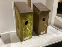 2 HAND MADE BIRD HOUSES