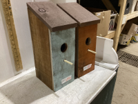 2 HANDMADE BIRD HOUSES