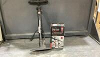 (2)ITEMS- AIR PUMP + CEILING MOUNT BIKE HOIST