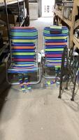 SHELF #9 - (2)BEACH STYLE CHAIRS (FOLDING FRAME IS NOT INCLUDED)
