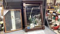 SHELF #13 - WOOD FRAMED MIRROR + SHADOW BOX