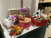 2 BOXES - LLAMA, CHIA PET, HAT BOX, TRUCKS, FARM ANIMALS