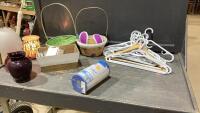 BOX S/HANGERS, VASE, EASTER BASKETS, WAX MELTER + WAX CUBES