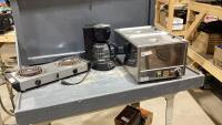 FOOD WARMER, BLACK + DECKER COFFEE POT, SUPERIOR 2 BURNER COOK TOP