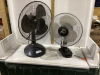 TWO ELECTRIC FANS