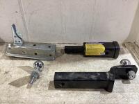 SHOP CRATE W/ TRAILER COUPLER, HITCH RECEIVER, BALL HITCH & HITCH BALL 2"