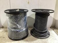 (2) ROPE PP TWISTED BLACK 5/8 X 200'
