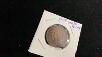 1938 LARGE HALF PENNY