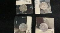 (4) CANADA NICKELS - 1946/49/51/52