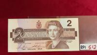 CANADA $2 BILL - 1986