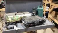 CAMPING PACKAGE - WOODS 8 PERSON TENT, COLEMAN CAMP STOVE + COLEMAN LANTERN