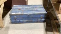 ANTIQUE BLUE TRUNK