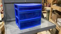 BLUE STERILITE 3 -DRAWER STORAGE UNIT