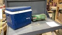 (2)ITEMS - GOTT 34 COOLER + COLEMAN QUICK BED