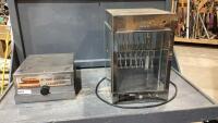 (2) ITEMS - GLENRAY HOTDOG ROTISSERIE MACHINE + GLENRAY HOT DOG MACHINE