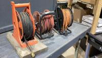 (3) CORD REEL WITH EXTENSION CORDS