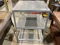 METAL STAND W/ 2-WHEELS 21.5" X 21.5" X 31.5"