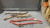 (2) SETS OF ANTIQUE HAMES - METAL & WOOD