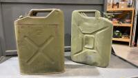 (2) METAL GAS CANS