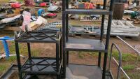2 Plastic Shelf Carts
