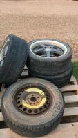 3 Continental Low Profile Tires on Rims