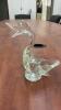 PAIR OF GLASS SWANS W/ SLIGHT GREEN TINGE - POSSIBLE ALTA GLASS? - 2