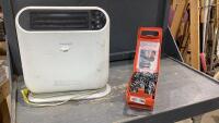 (2) ITEMS - HONEYWELL HEATER + TIRE CHAINS