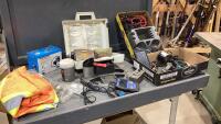 (2)BOXES - ANTENA, SIGNAL METER, 2 CONSOLES, MISC CABLES, RAIN GEAR