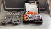 (2) ITEMS - ROADSIDE SAFETY KIT + TOOLS SET